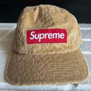 Supreme leopard corduroy camp cap ‘beige’